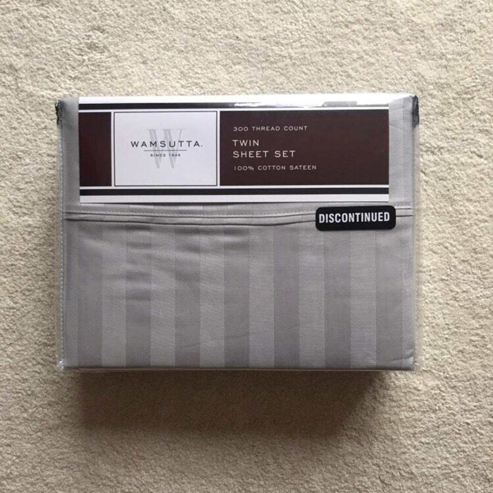 300 thread count 100% Cotton sateen twin sheet set